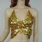 Belly Dance Sexy Costume Butterfly Sequin Top Bra B74