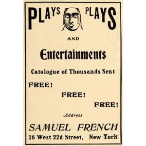  1906 Ad Samuel French Plays & Entertainment Catalogue 