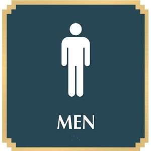    Men, with Graphic and Braille Sign, 8 x 8.25