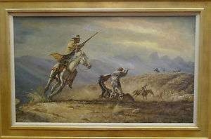 Jack Lee McLean Original Oil Painting  Teton Rustlers   