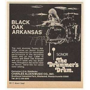  1976 Black Oak Arkansas Tommy Aldridge Sonor Drums Print 