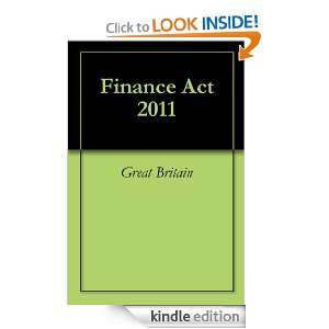 Finance Act 2011 Great Britain  Kindle Store