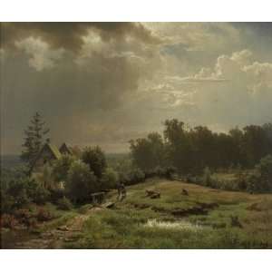  Hand Made Oil Reproduction   Andreas Achenbach   32 x 26 
