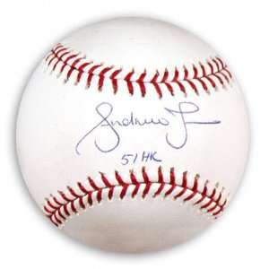 Andruw Jones Autographed Baseball  Details 51 HR 