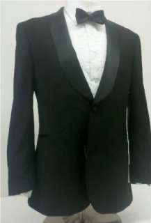    New Mens One Button Black Shawl Collar Tuxedo Suit: Clothing