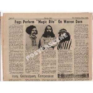 The Fugs Kaliedoscope Concert Review 1968 