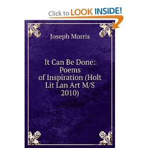   Poems of Inspiration (Holt Lit Lan Art M/S 2010): Joseph Morris: Books