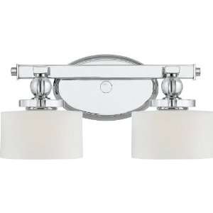   Chrome Downtown 2 Light Bath Fixture Light From the Demitri Collection