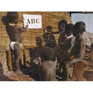  Young African Children Learn the Alphabet at a Baptist 