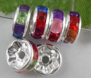 Free Ship 100pcs Silver Plated Pretty Spacer Beads 8mm  