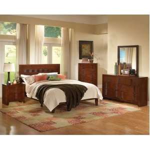   / 200752 Barton Panel Bedroom Set in Warm Brown Furniture & Decor