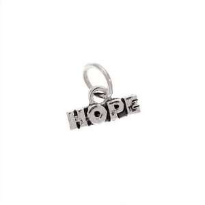  Sterling Silver Message Charm Hope 13mm: Arts, Crafts 