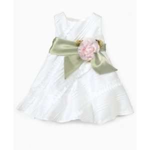    Sweet Heart Rose Baby Girl Sash Dress White 12 months: Baby