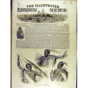 1846 Kaffir Chiefs Sketches Africa Beaufort Print