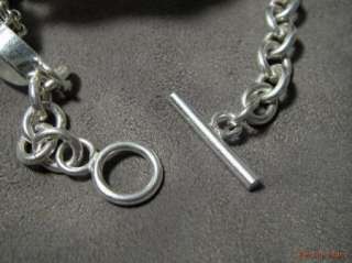 Sterling Silver & Moonstone Ladies Toggle Bracelet   8  