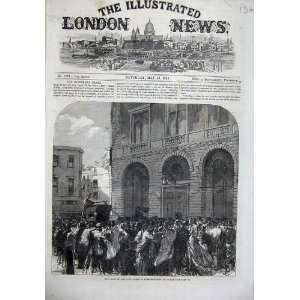   1866 People Panic City Lombard Street London Building