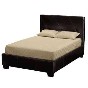  Roma King Bonded Leather Panel Bed: Home & Kitchen