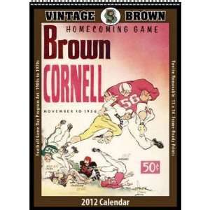  Vintage Brown Bear Football 2012 Wall Calendar: Office 
