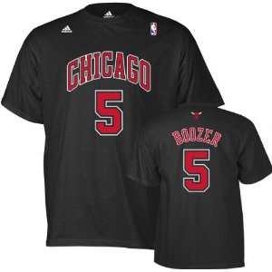  Carlos Boozer adidas Black Name and Number Chicago Bulls T 