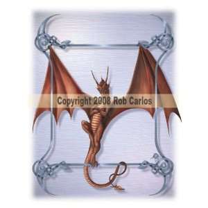  Stubborn Dragon Rob Carlos Ceramic Sensations Tile 86608 