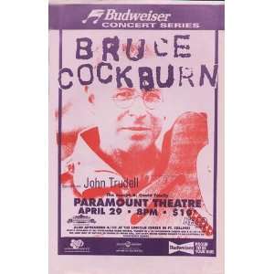  Bruce Cockburn Denver Original Concert Poster 1994