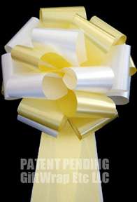 20 YELLOW RIBBON PULL BOWS WEDDING PEW GIFT DECORATIONS  