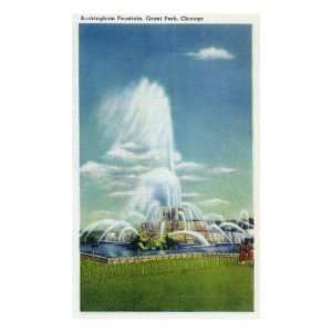  Chicago, Illinois, View of Buckingham Fountain in Grant 