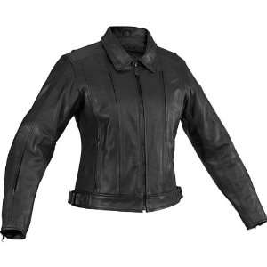  River Road Womens Leather Cruiser Black Motorcycle Jacket 