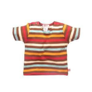   Stripe Short Sleeve T Shirt by Zutano   Chocolate   6 12 Mths Baby