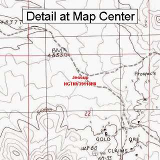 USGS Topographic Quadrangle Map   Jessup, Nevada (Folded/Waterproof 