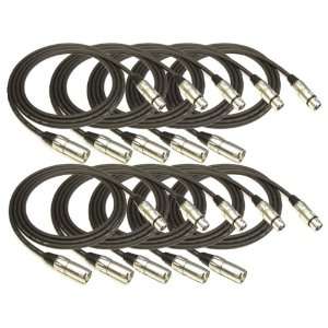    10 PACK 25ft XLR MIC CABLES MIKE CORDS 25 #MP 480: Electronics