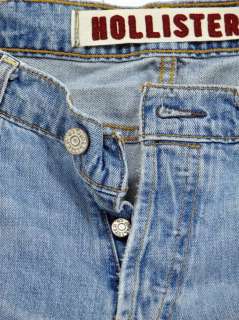 Hollister 32 x 32 Mens Denim Jeans Distressed Boot Cut Button Fly 