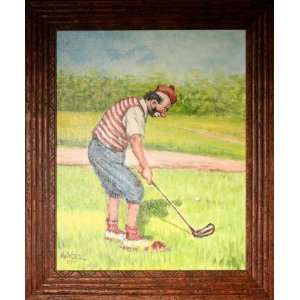  Clown Golfing   Oil   H.Y. Vogel   18x22
