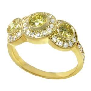   Three Stone Ring in 14k Yellow Gold (1.7 ctw) Morris & David Jewelry