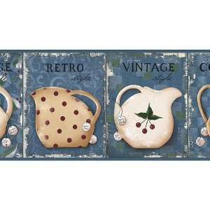  Blueberry Country Ware Wallpaper Border: Kitchen & Dining