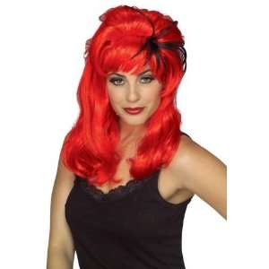  Wavy Spiderella Red Black Wig Halloween Costume: Office 