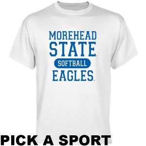  Morehead State Eagles White Custom Sport T shirt   Sports 