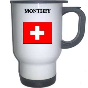  Switzerland   MONTHEY White Stainless Steel Mug 