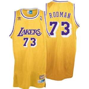 Dennis Rodman Gold adidas Swingman Los Angeles Lakers Jersey  