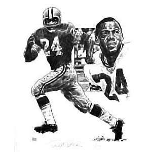 Willie Wood Green Bay Packers Lithograph  Sports 