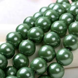 15.5 Dark Green Magnetic Hematite Round Loose Beads  