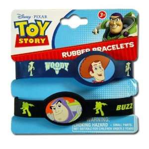  2pk Toy Story Buzz & Woody Rubber Bracelets Sports 