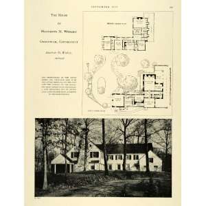  1924 Print Heathcote M. Woolsey Home Greenwich Conn 