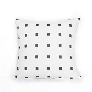  16 X 16 Modern White & Gray Throw Pillow Cover