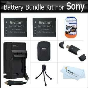  2pk Battery And Charger Kit For Sony DSC TX10 DSC W510 DSC 