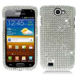 All Silver Bling Snap On Cover Case for Samsung Exhibit 2 4G T679 