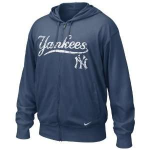  Nike New York Yankees Navy Blue MLB Pick Off Full Zip Long 