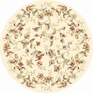 Round Oriental Ivory Persian Area Rug NEW  