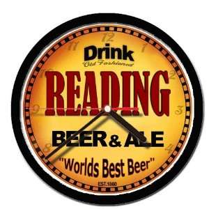  READING beer and ale cerveza wall clock 