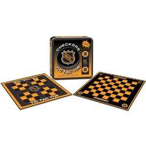  NHL Checkers / Tic Tac Toe Game Set (TIN): Sports 